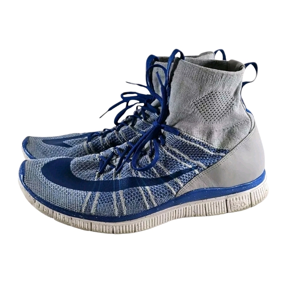 Nike Free Flyknit Mercurial Wolf Grey Game Royal Men's Shoes - Size 12 - Sneaker